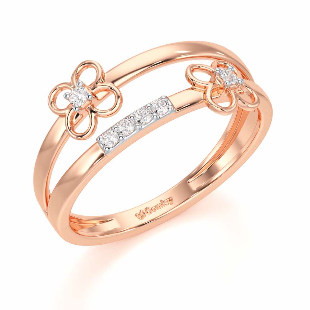 Spring Bliss Silver Ring - Rose Gold - Image 1