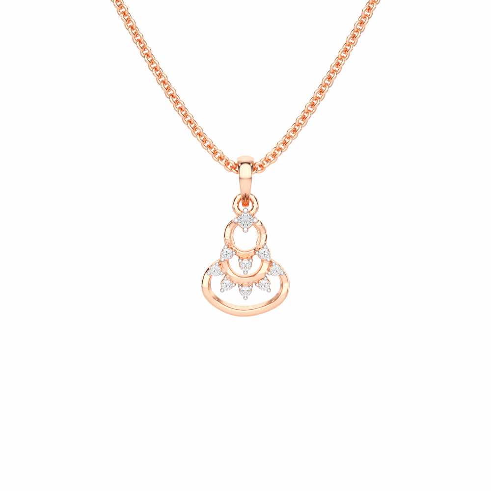 Whisper of Light Silver Pendant - Rose Gold - Image 1