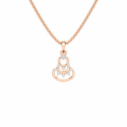 Whisper of Light Silver Pendant - Rose Gold - Image 1