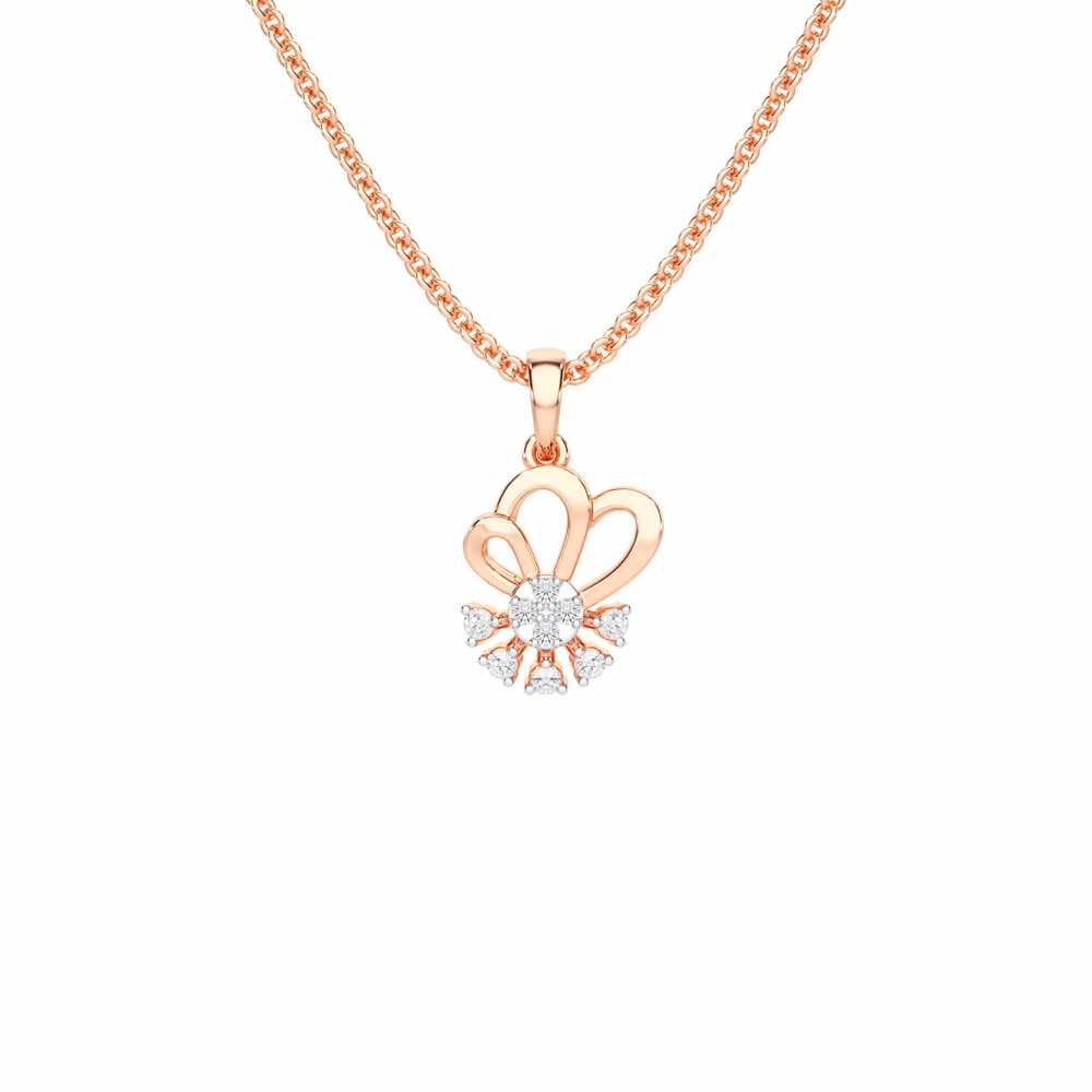 Graceful Glow Silver Pendant - Rose Gold - Image 1