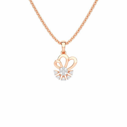 Graceful Glow Silver Pendant - Rose Gold - Image 1