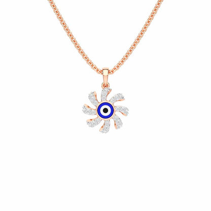 Enchanted Eye Silver Pendant - Rose Gold - Image 1