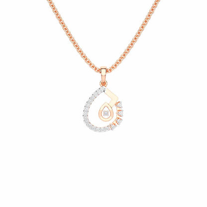 Soft Radiance Silver Pendant - Rose Gold - Image 1