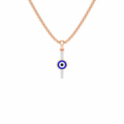 Warding Gaze Silver Pendant - Rose Gold - Image 1
