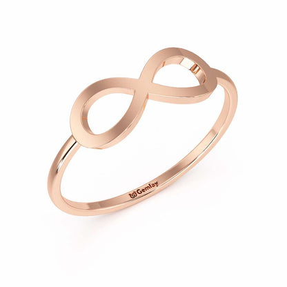 Dazzle Infinity Women Silver Ring - Rose Gold - Image 1
