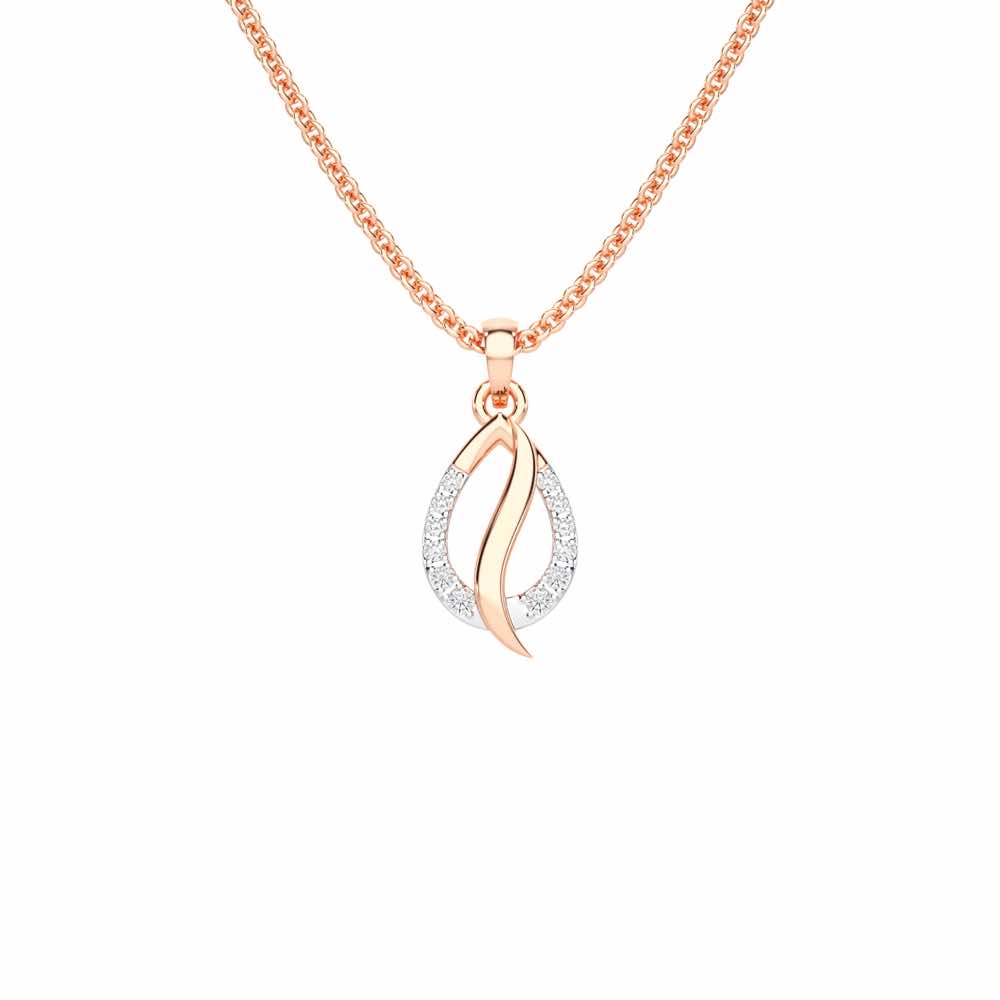 Ethereal Shine Silver Pendant - Rose Gold - Image 1
