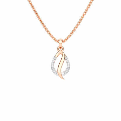 Ethereal Shine Silver Pendant - Rose Gold - Image 1