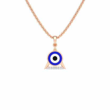 Guardian Eye Silver Pendant - Rose Gold - Image 1