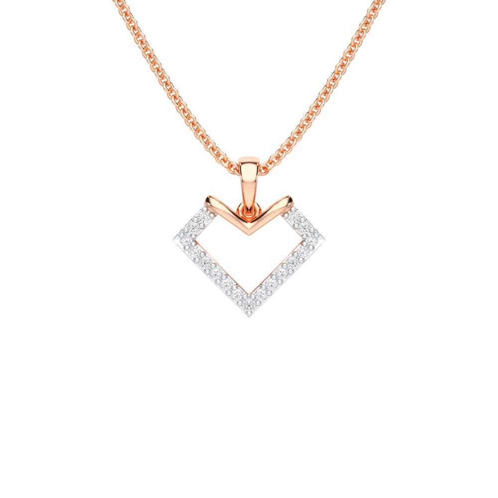 Sparkle Dew Silver Pendant - Rose Gold - Image 1
