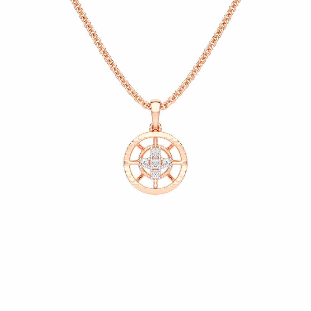 Dawn Light Silver Pendant - Rose Gold - Image 1
