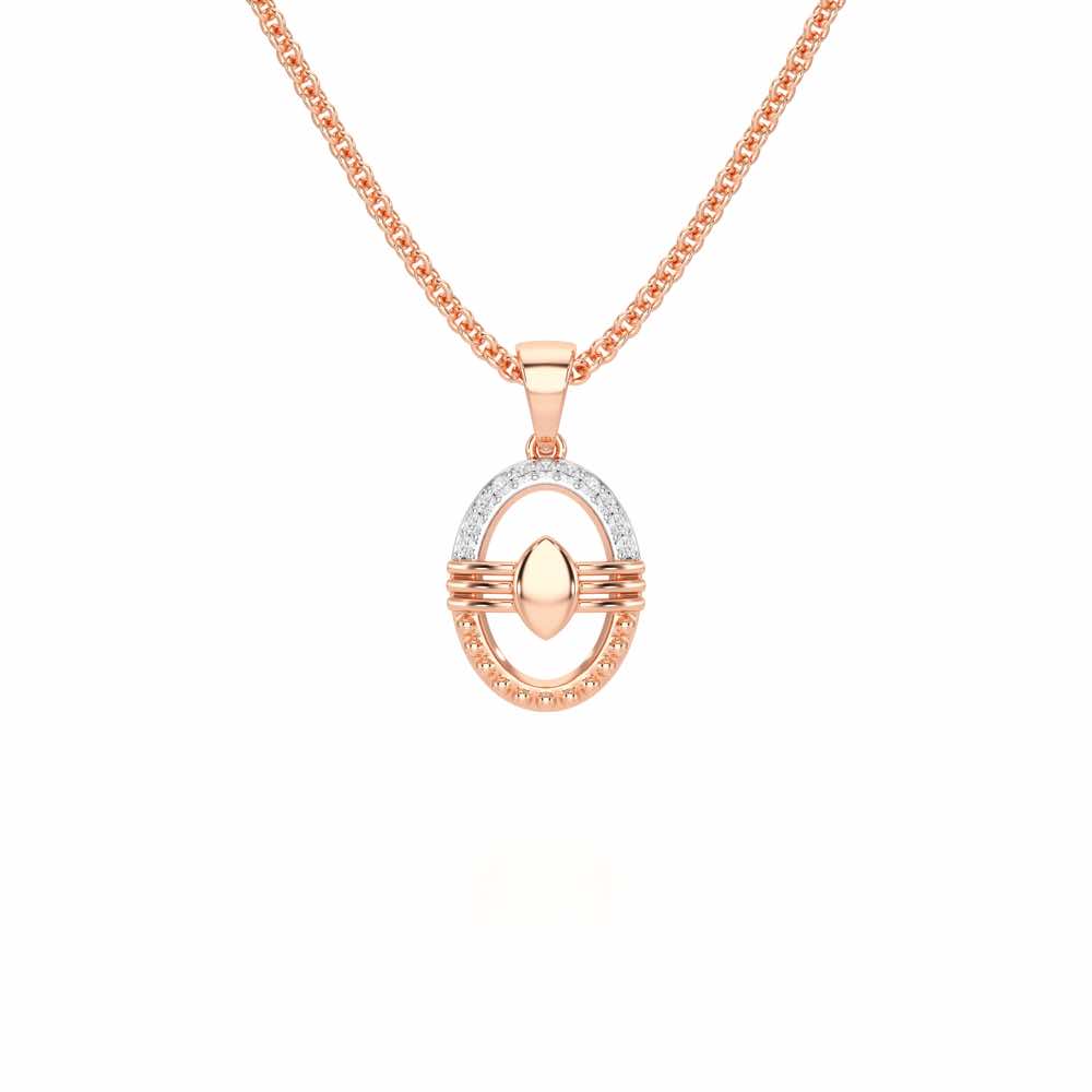 Trinetradhari Silver Pendant - Rose Gold - Image 1