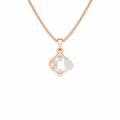 Starlit Charm Silver Pendant - Rose Gold - Image 1