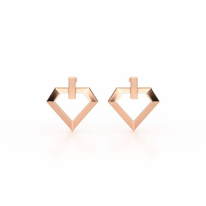 Silver Whispers Earrings - Rose Gold - Image 1