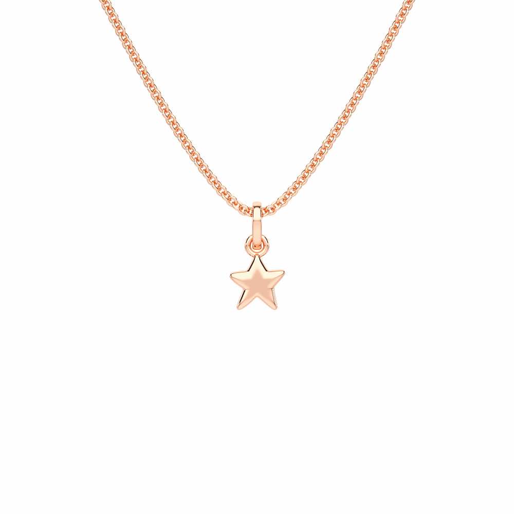 Mini Star Gold Pendant - Rose Gold - Image 1