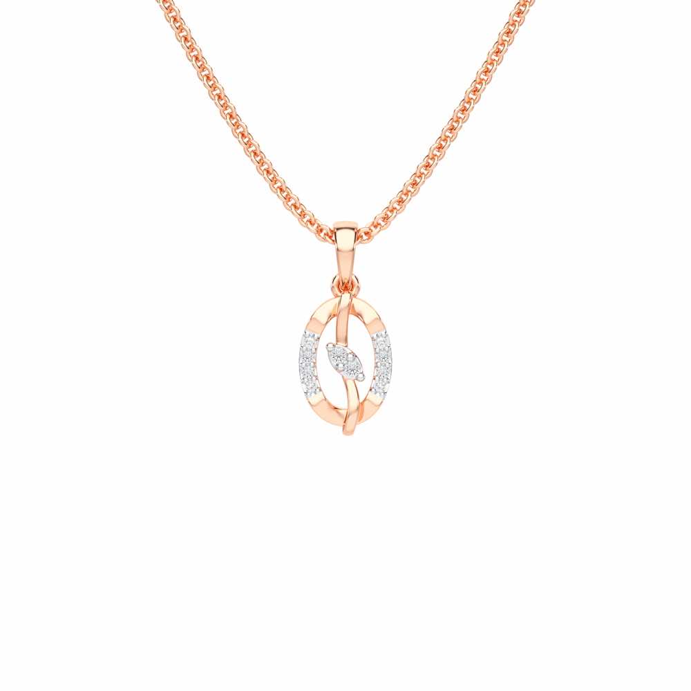 Twinkling Essence Silver Pendant - Rose Gold - Image 1