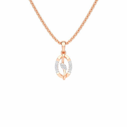 Twinkling Essence Silver Pendant - Rose Gold - Image 1