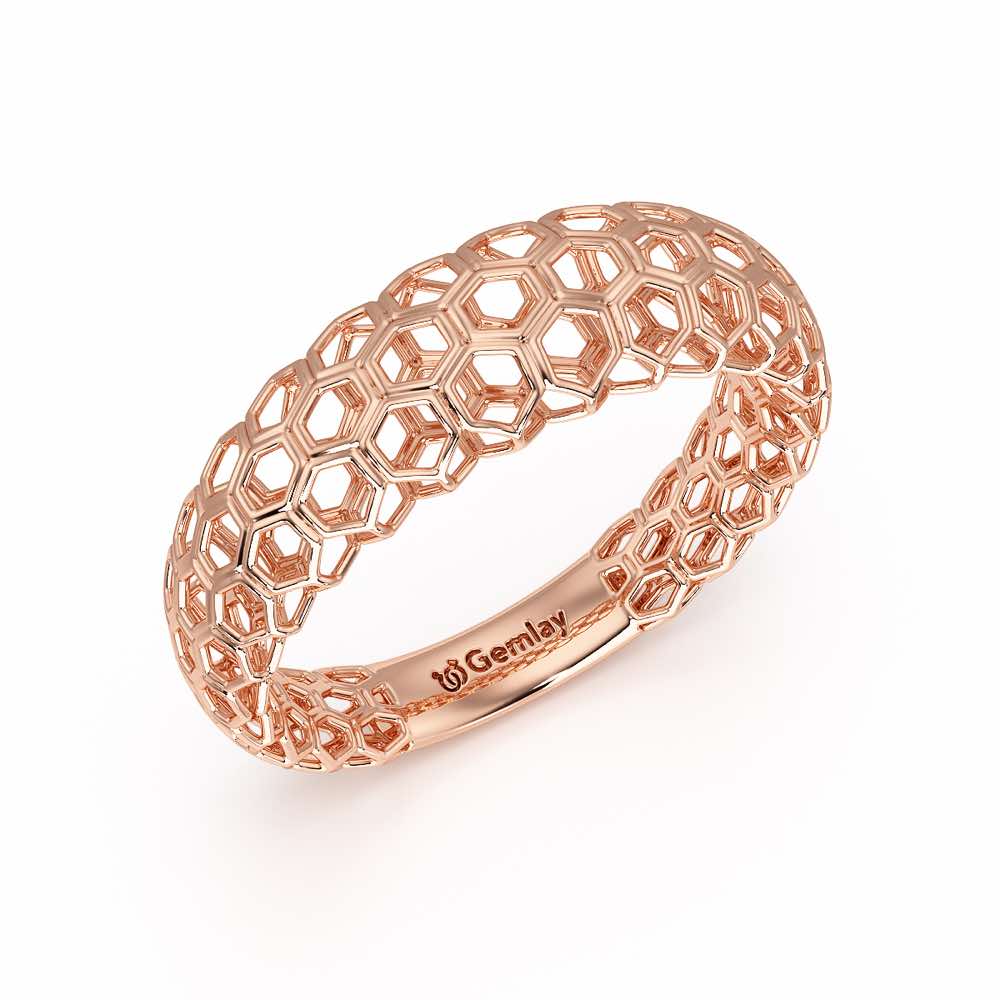 Mila Silver Ring - Rose Gold - Image 1