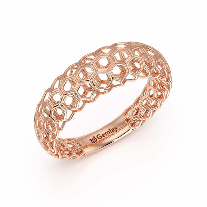 Mila Silver Ring - Rose Gold - Image 1