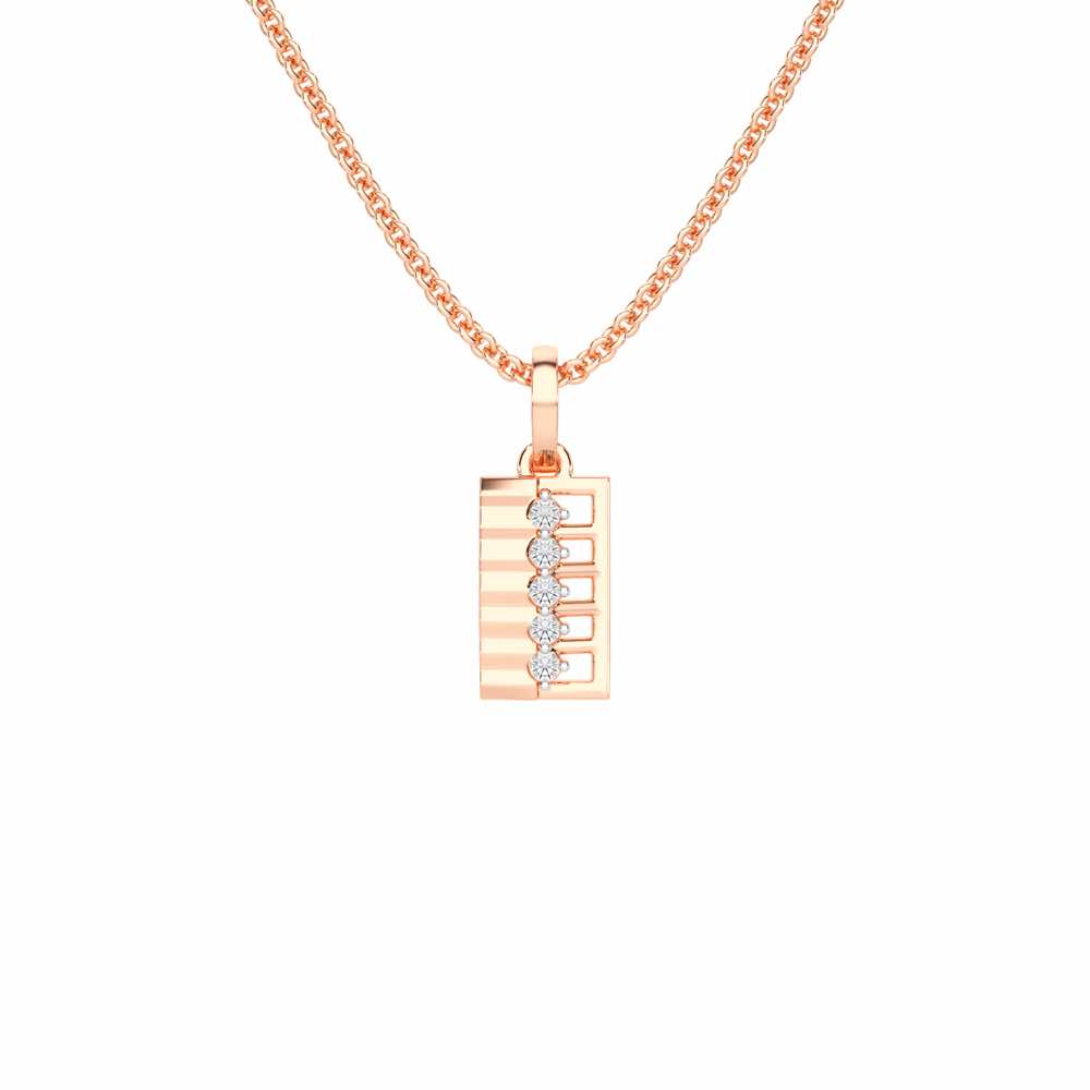 Gleam of Grace Silver Pendant - Rose Gold - Image 1