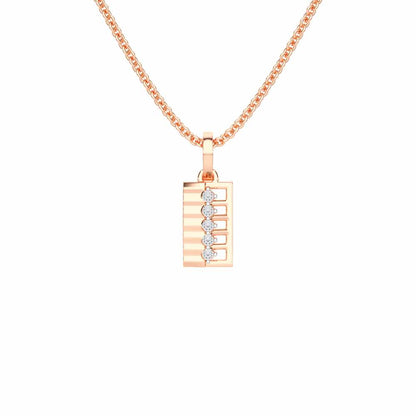 Gleam of Grace Silver Pendant - Rose Gold - Image 1