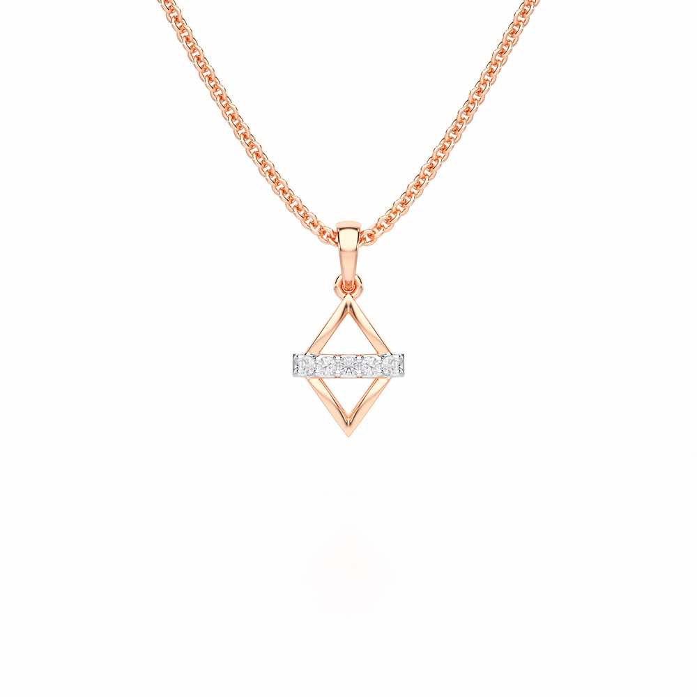 Soft Spark Silver Pendant - Rose Gold - Image 1
