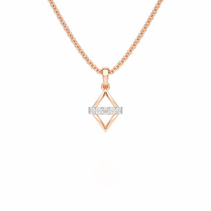 Soft Spark Silver Pendant - Rose Gold - Image 1
