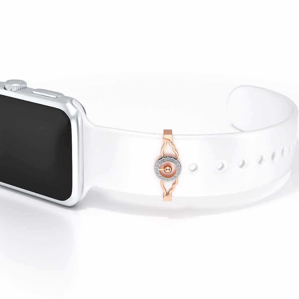 Bling Style Silver Watch Band - Rose Gold - Image 1