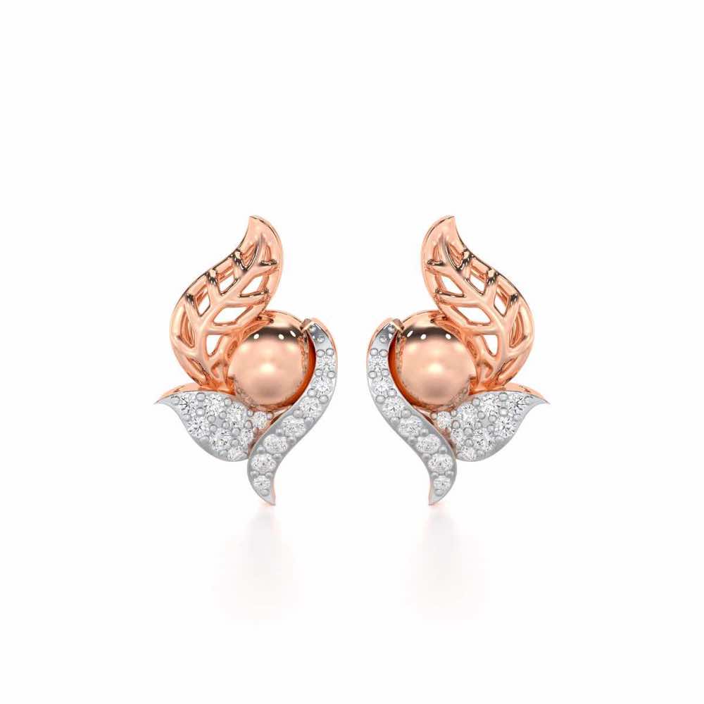 Blissful Harmonies Silver Earrings - Rose Gold - Image 1