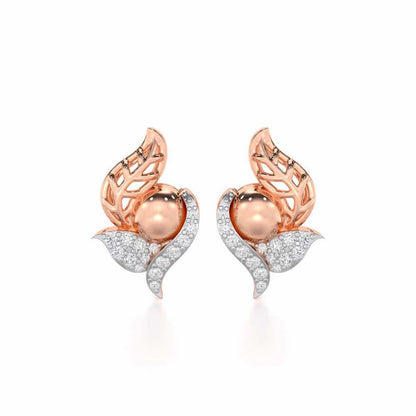 Blissful Harmonies Silver Earrings - Rose Gold - Image 1