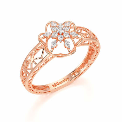 Graceful Yana Silver Ring - Rose Gold - Image 1