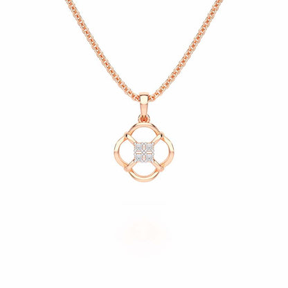 Glint of Grace Silver Pendant - Rose Gold - Image 1