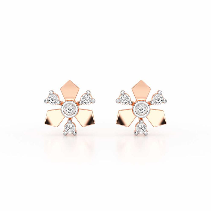Epitome Silver Earrings - Rose Gold - Image 1