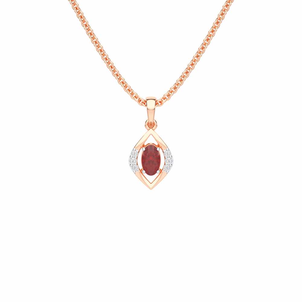 Gleam of Serenity Silver Pendant - Rose Gold - Image 1