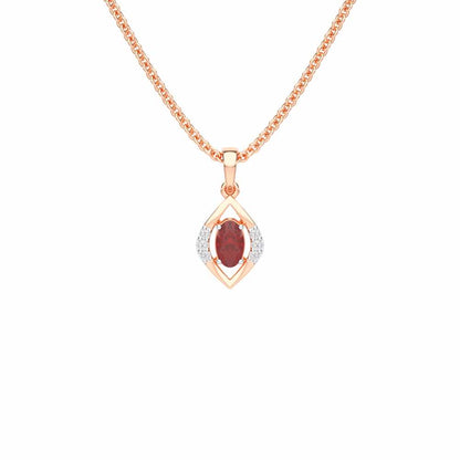 Gleam of Serenity Silver Pendant - Rose Gold - Image 1