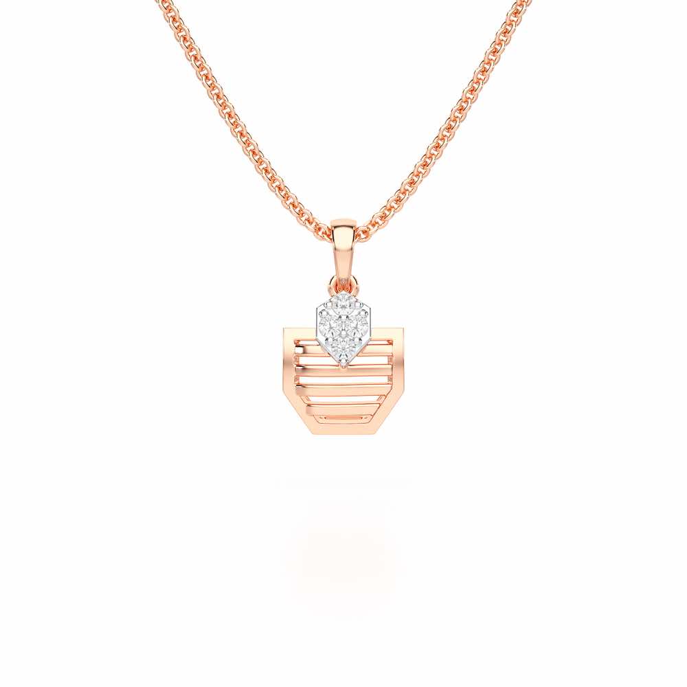 Twilight Whisper Silver Pendant - Rose Gold - Image 1