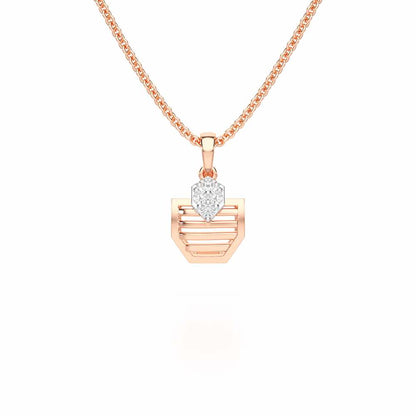 Twilight Whisper Silver Pendant - Rose Gold - Image 1