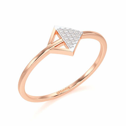 Glowing Gem Silver Ring - Rose Gold - Image 1