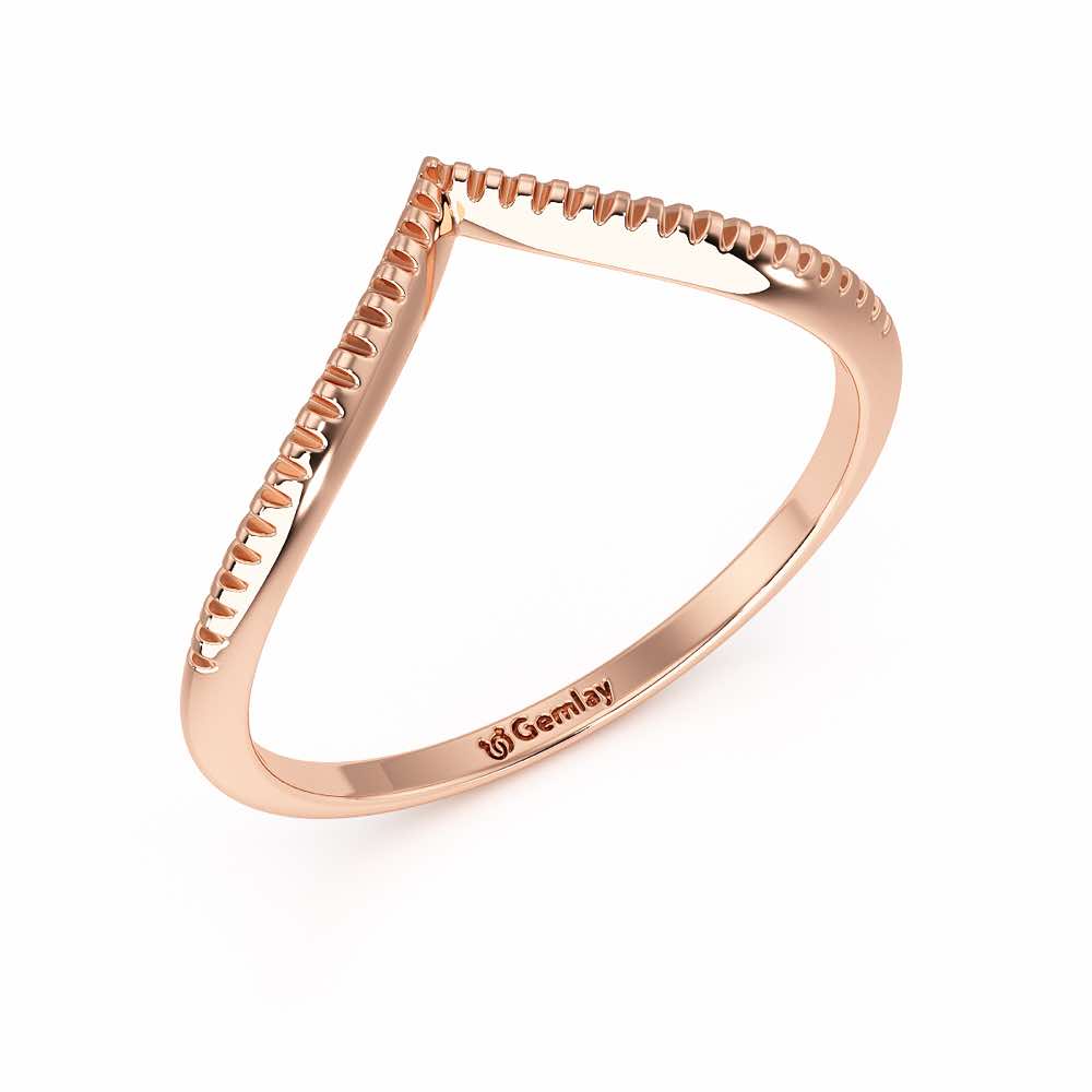 Glena Apex Silver Ring - Rose Gold - Image 1