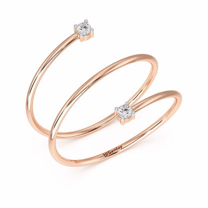Twinkle Spring Silver Ring - Rose Gold - Image 1