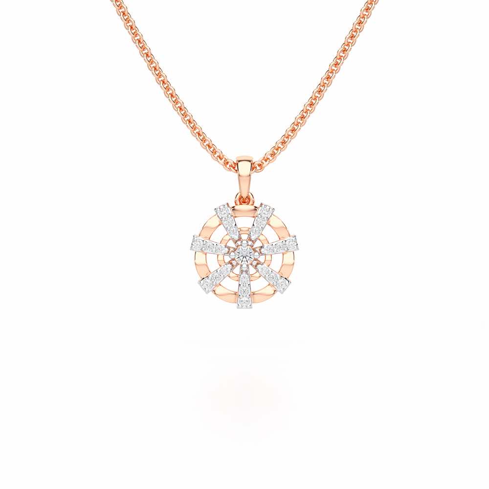 Ethereal Charm Silver Pendant - Rose Gold - Image 1