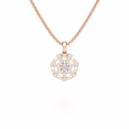 Ethereal Charm Silver Pendant - Rose Gold - Image 1