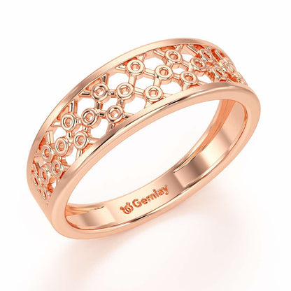 Mesh Aria Silver Ring for Women - Rose Gold - Image 1