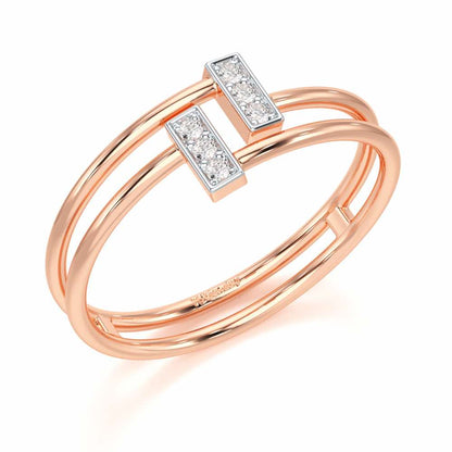 Flawless Slay Silver Ring - Rose Gold - Image 1