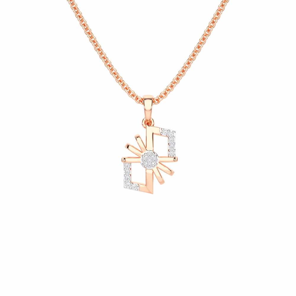 Luminous Essence Silver Pendant - Rose Gold - Image 1