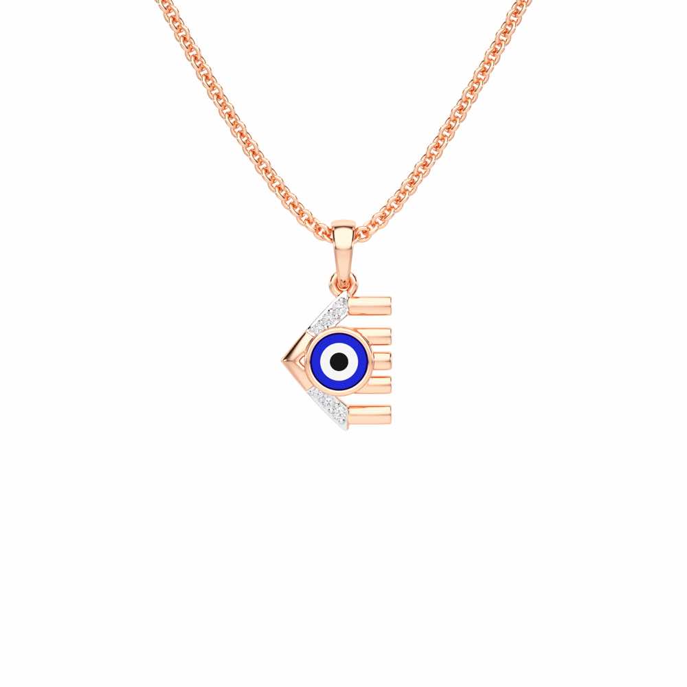 Fate Protector Silver Pendant - Rose Gold - Image 1