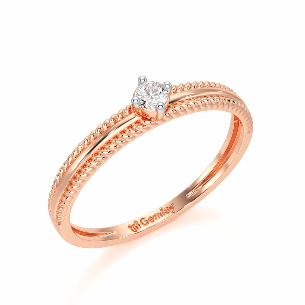 Grace Queen Silver Ring - Rose Gold - Image 1