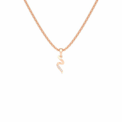 Tilde Silver Pendant - Rose Gold - Image 1