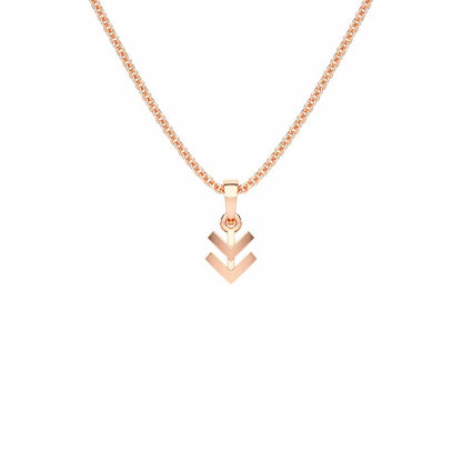 Double Arrow Gold Pendant - Rose Gold - Image 1