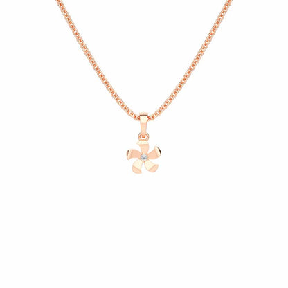 Blossom Bliss Silver Pendant - Rose Gold - Image 1