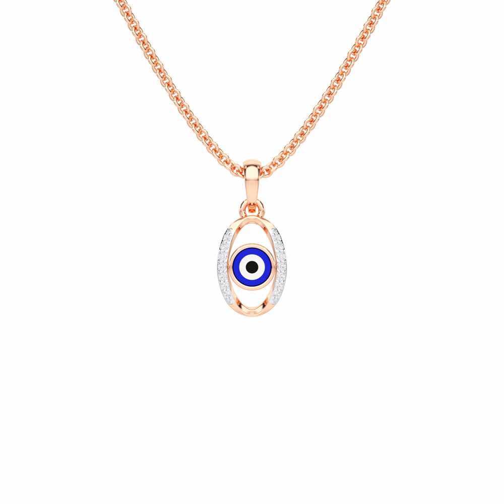 Divine Watcher Silver Pendant - Rose Gold - Image 1